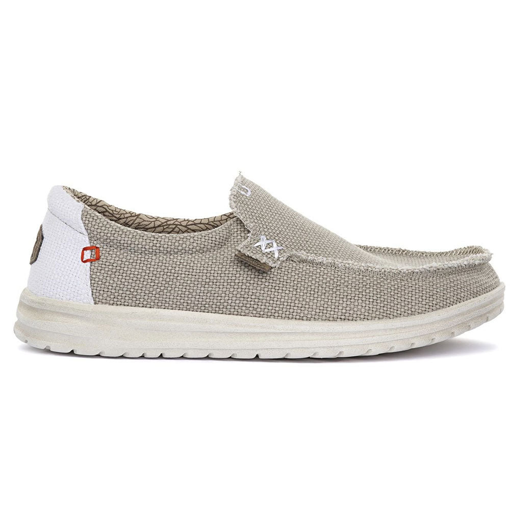 Hey Dude Mocassino da uomo beige in tessuto
