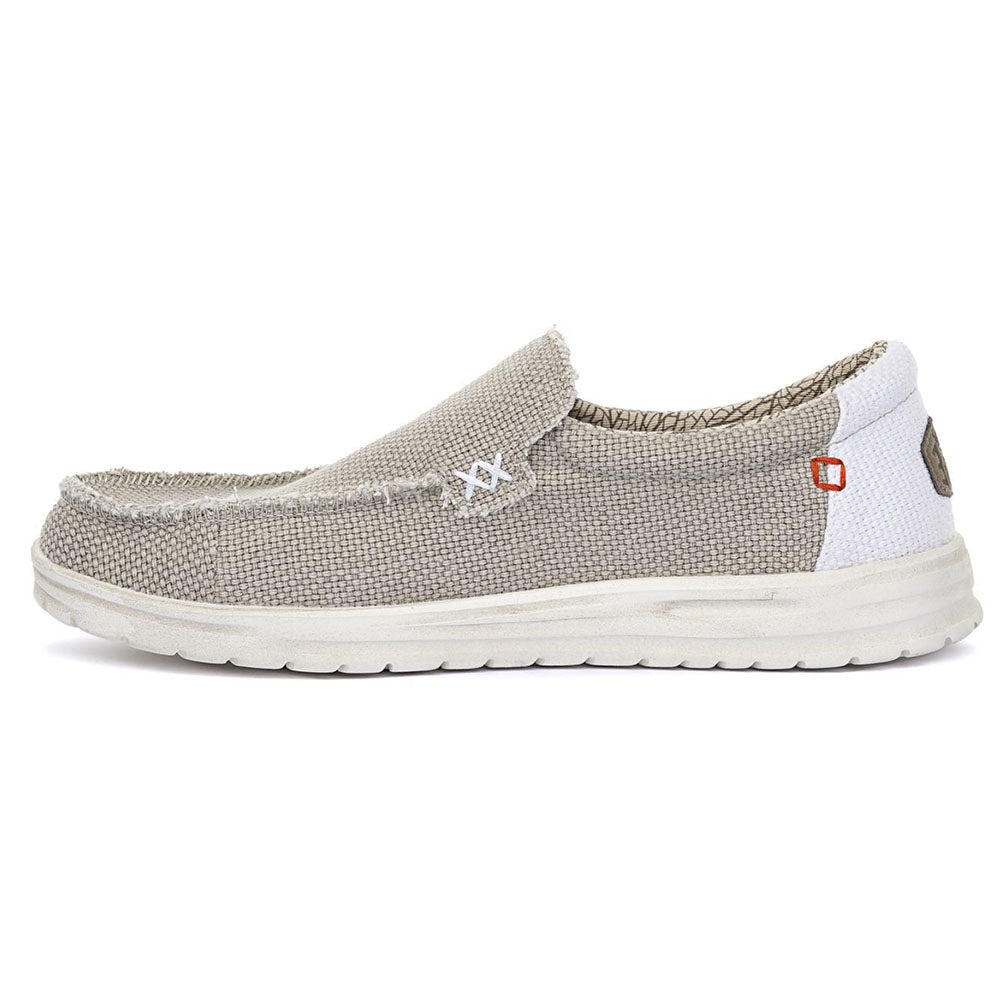 Hey Dude Mocassino da uomo beige in tessuto