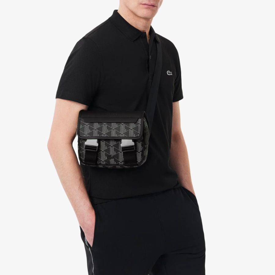Borsa a tracolla Lacoste con patta e clip The BlendNH3787LX
