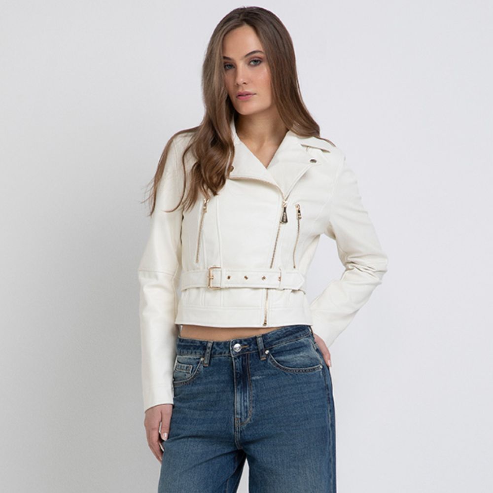Markup giubbino chiodo in ecopelle da donna MW864006