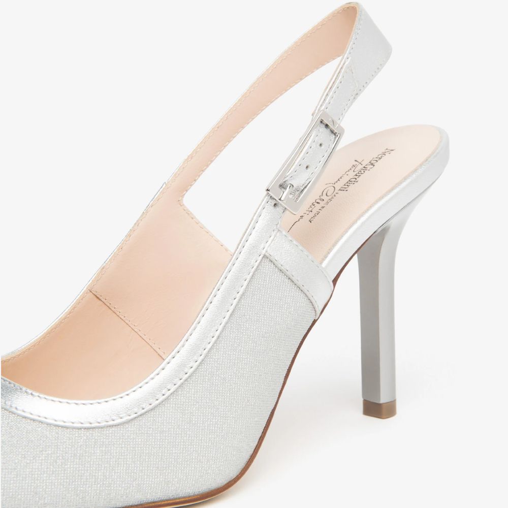 Nerogiardini Sling-Back in Tessuto e Pelle da donna E615430DE