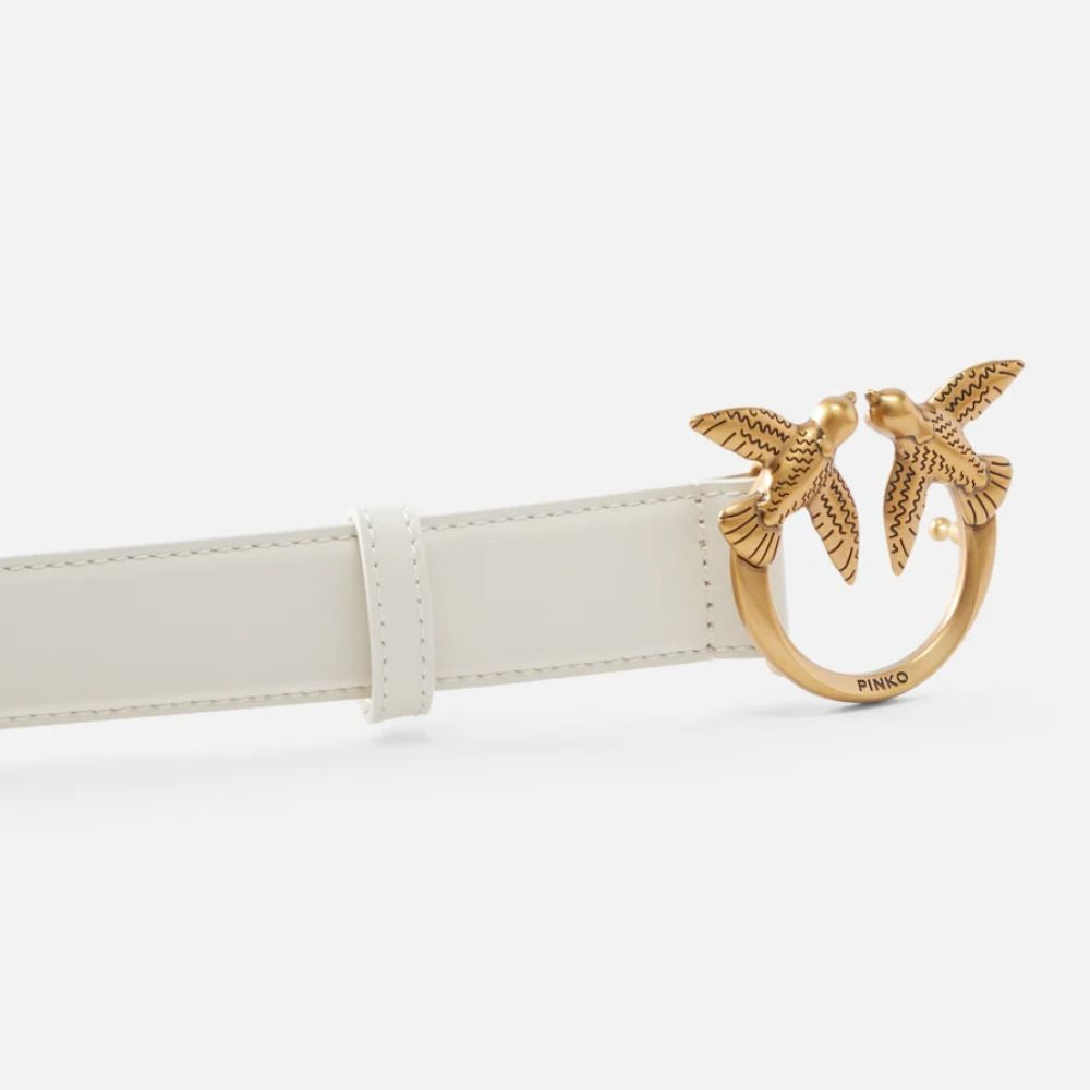 Pinko cintura Love Birds in pelle 3cm 00125-A0F1/O