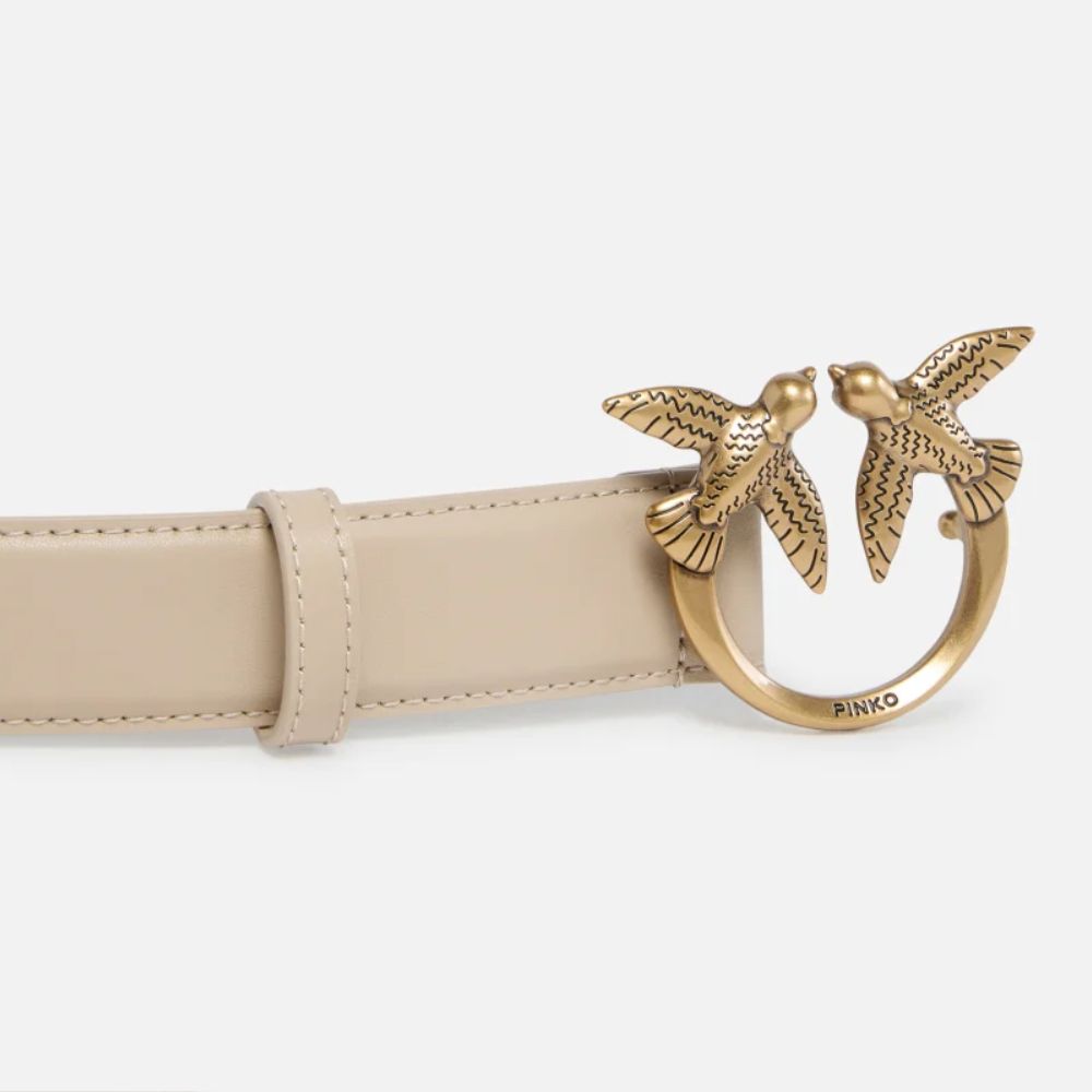 Pinko cintura Love Birds in pelle 3cm 00125-A0F1/O