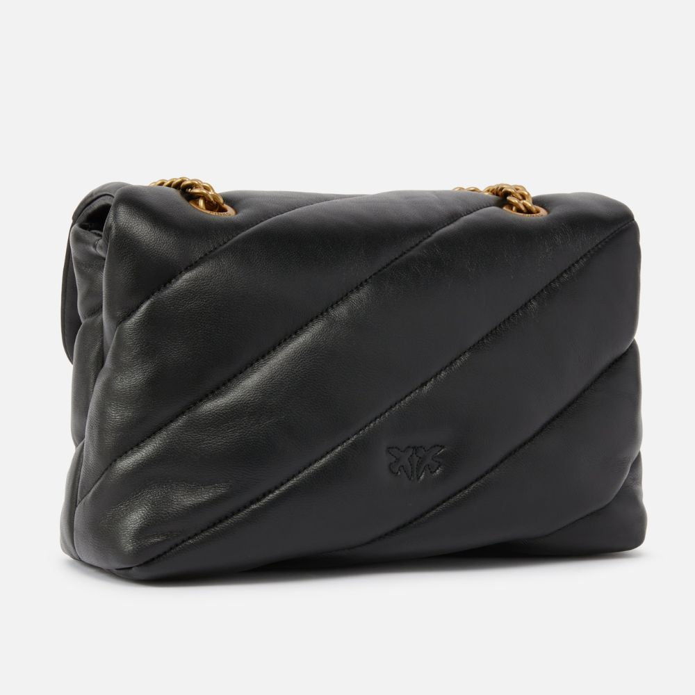 Pinko borsa a tracolla media Love Bag Puff in nappa trapuntata con catena 100038-A0F2