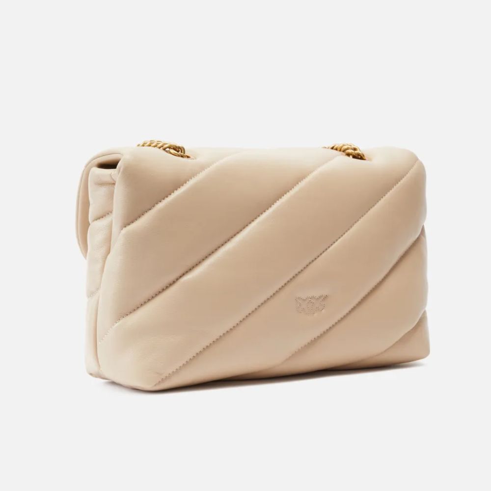 Pinko borsa a tracolla media Love Bag Puff in nappa trapuntata con catena 100038-A0F2