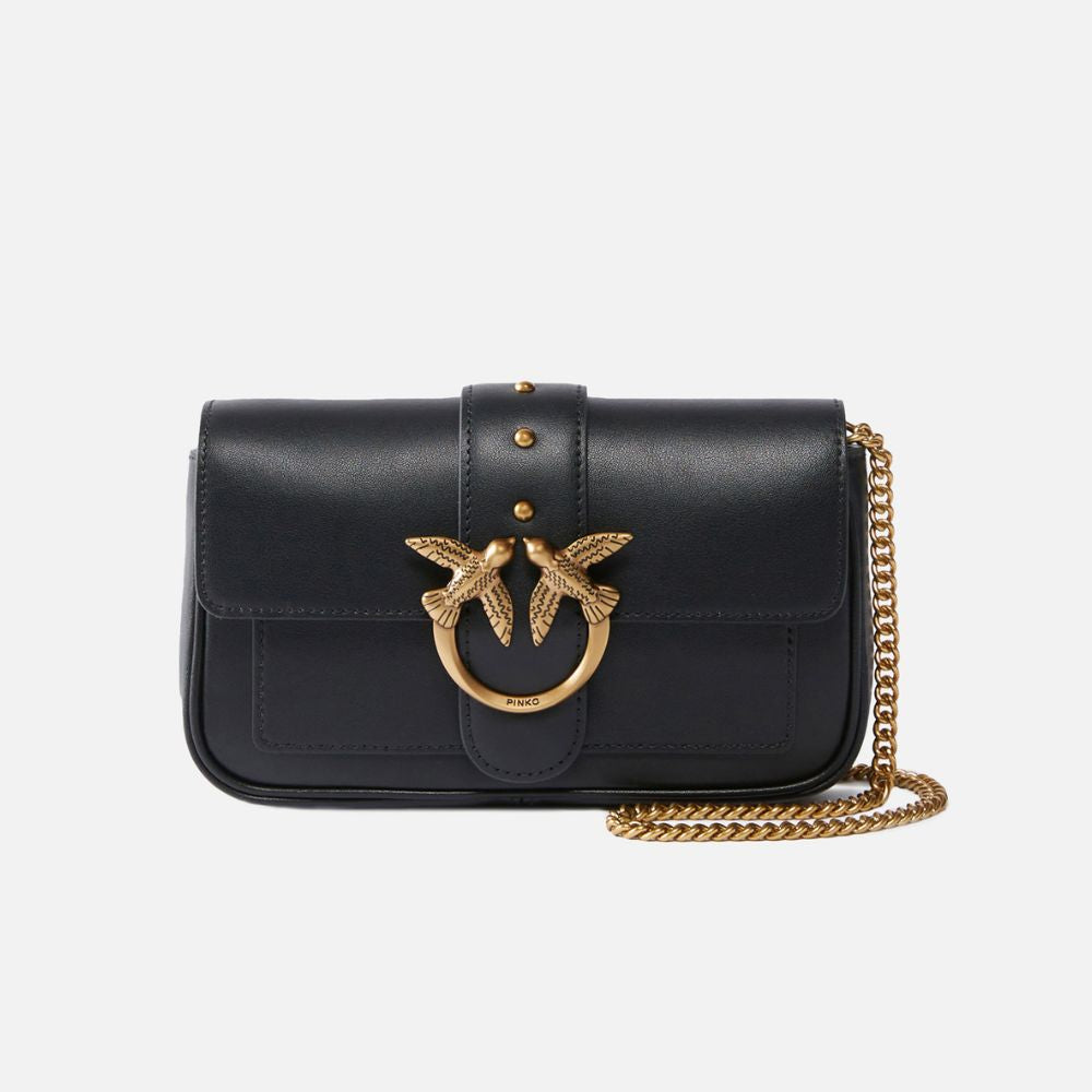 Pinko borsa pochette a tracolla piccola Love Bag in pelle 100061-A0F1/O