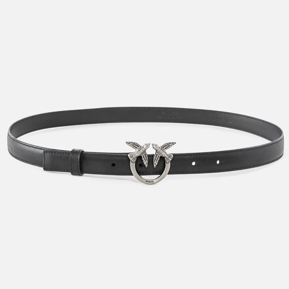 Pinko Cintura sottile Love Birds in pelle 2cm 100143-A0F1/A