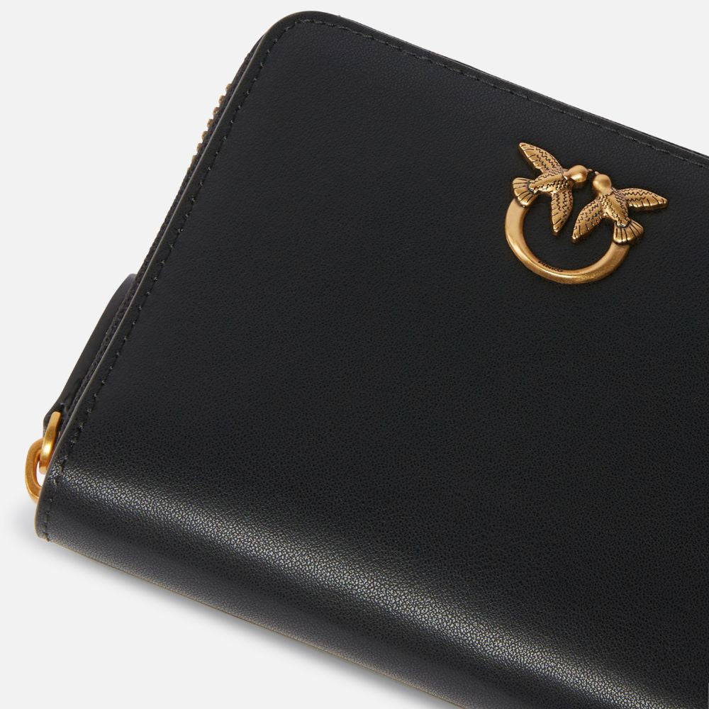 Pinko portafoglio quadrato zip-around in pelle 100249-A0F1