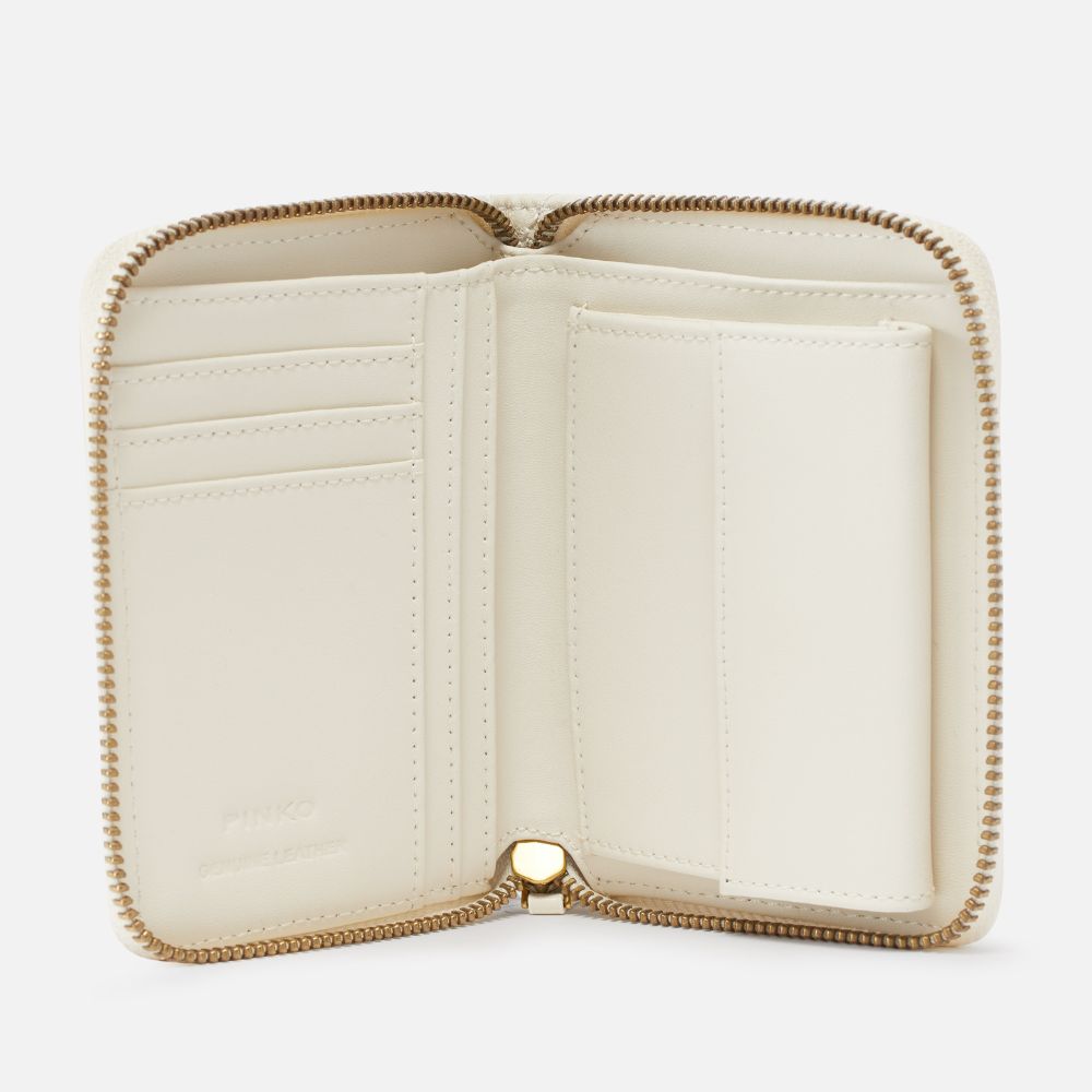 Pinko portafoglio quadrato zip-around in pelle 100249-A0F1
