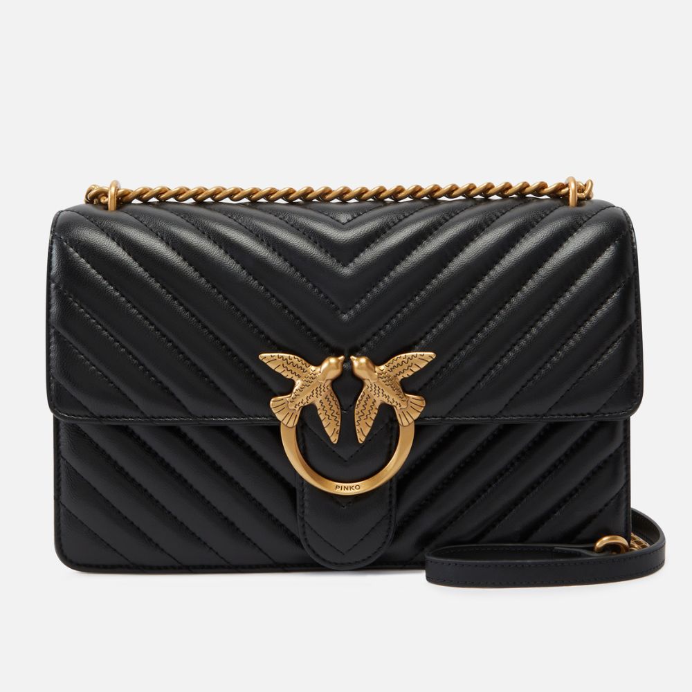Pinko borsa a tracolla media in nappa matelassé chevron 100941-A0GK