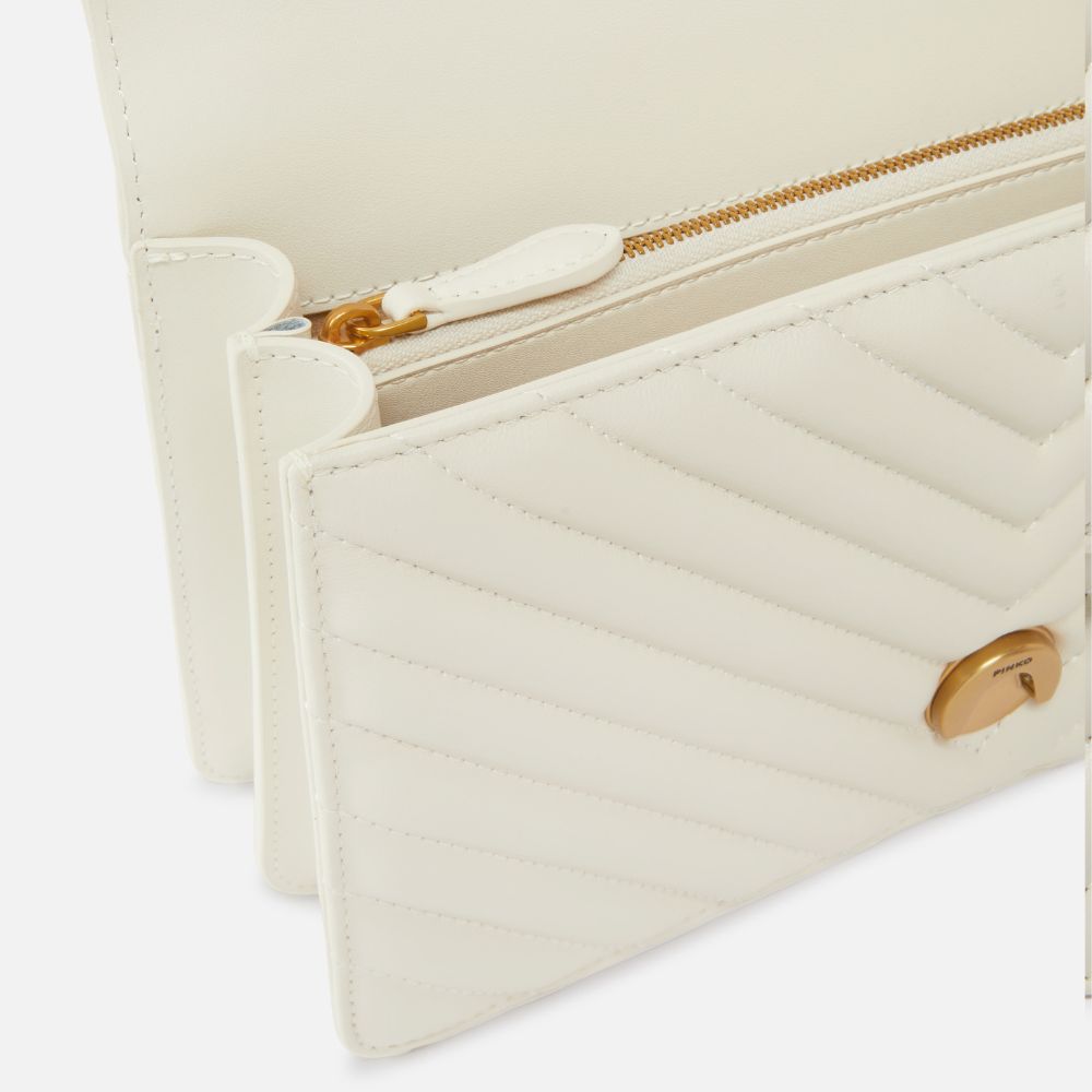 Pinko borsa a tracolla media in nappa matelassé chevron 100941-A0GK