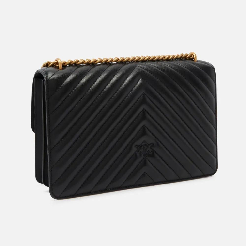 Pinko borsa a tracolla media in nappa matelassé chevron 100941-A0GK