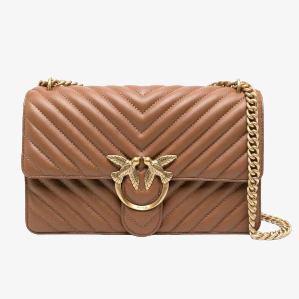 Pinko borsa a tracolla media in nappa matelassé chevron 100941-A0GK