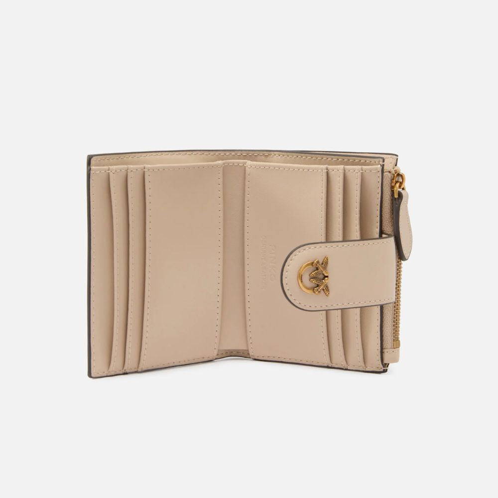 Pinko Portafoglio piccolo in pelle liscia con logo da donna 103610-A0F1