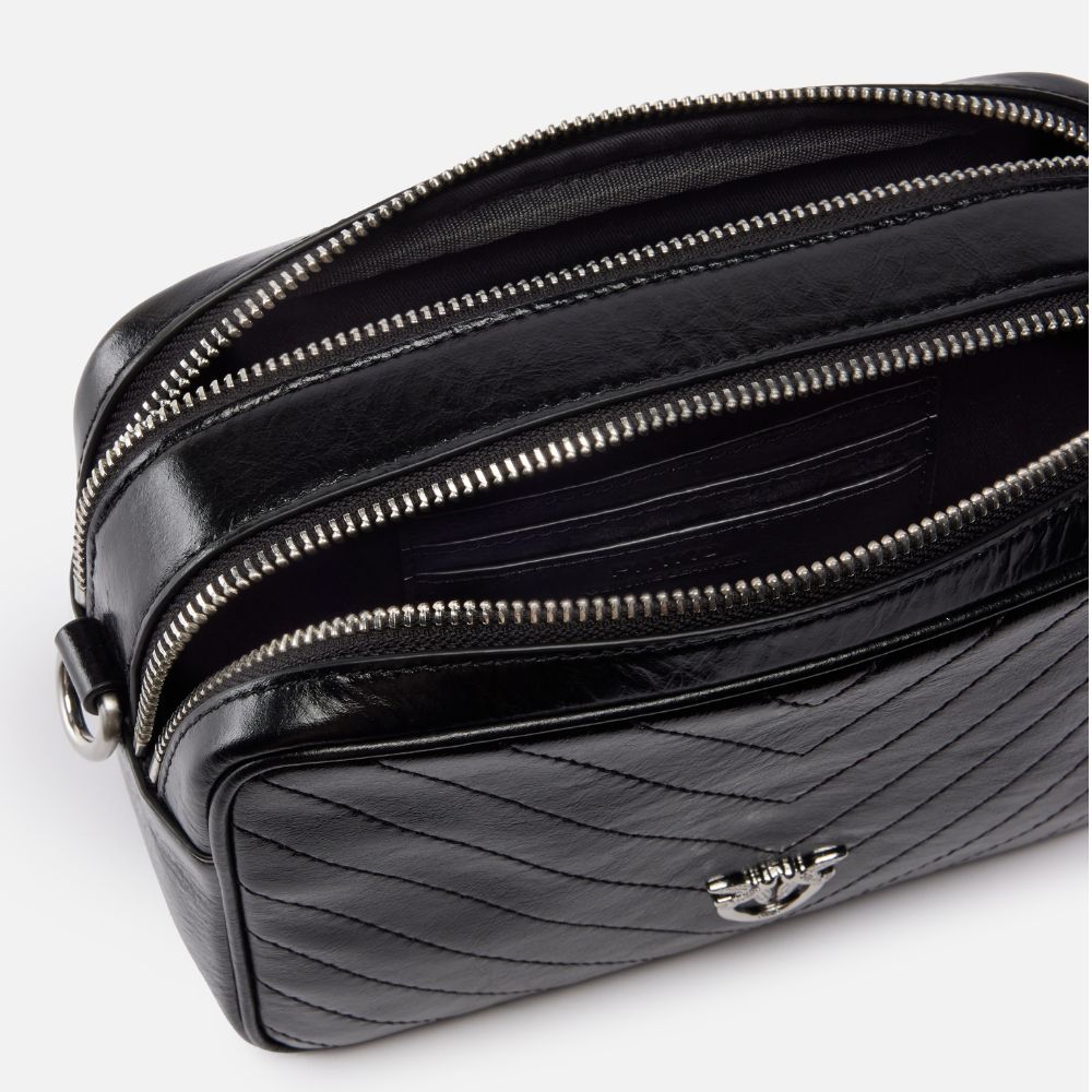 Pinko Camera Bag a tracolla in pelle chevron da donna 104336-A2JC