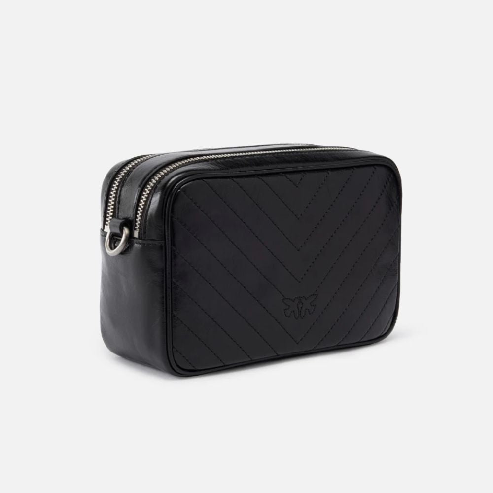 Pinko Camera Bag a tracolla in pelle chevron da donna 104336-A2JC