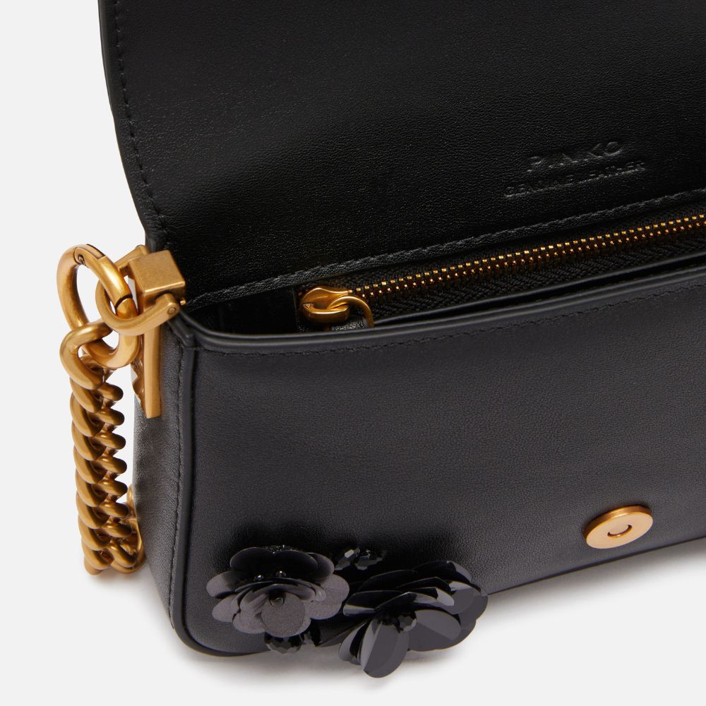 Pinko Borsa a tracolla con fiori gioiello da donna 105353-A2WG