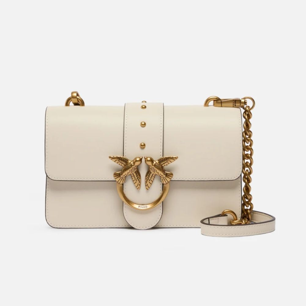 Pinko borsa a tracolla piccola Love Bag in pelle liscia 105856-A0F1/O