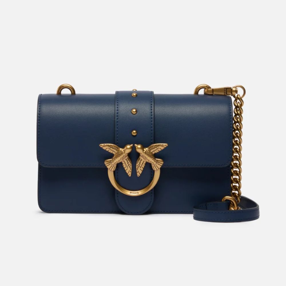Pinko borsa a tracolla piccola Love Bag in pelle liscia 105856-A0F1/O