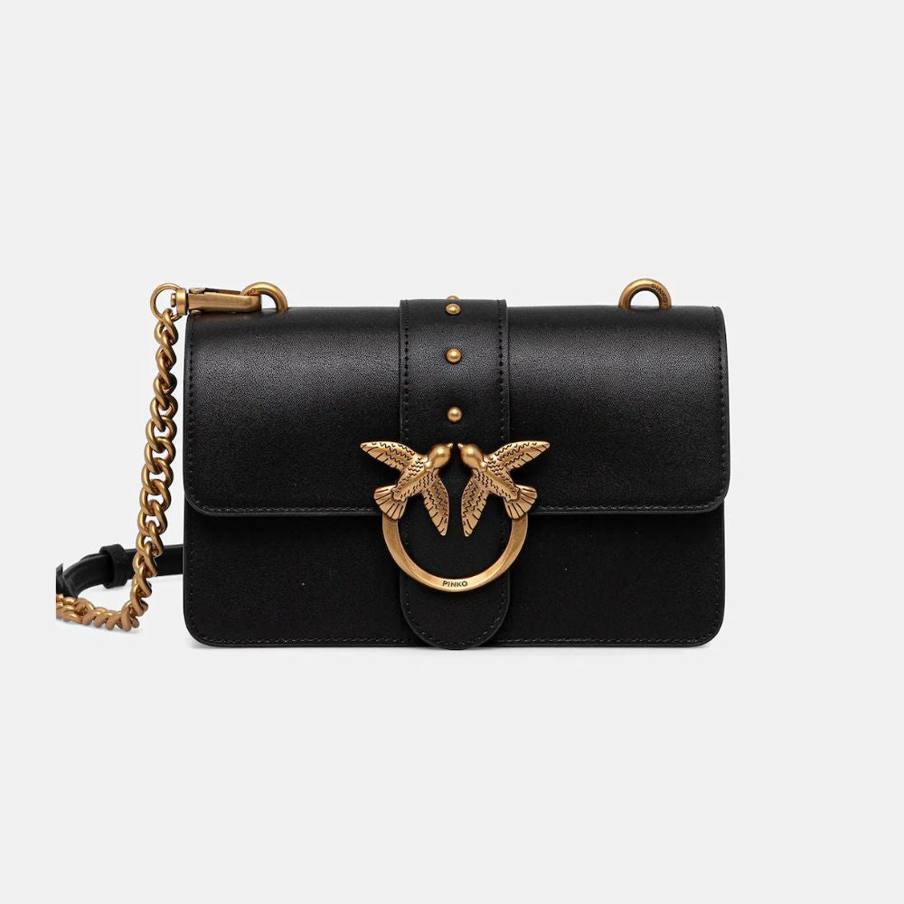 Pinko borsa a tracolla piccola Love Bag in pelle liscia 105856-A0F1/O