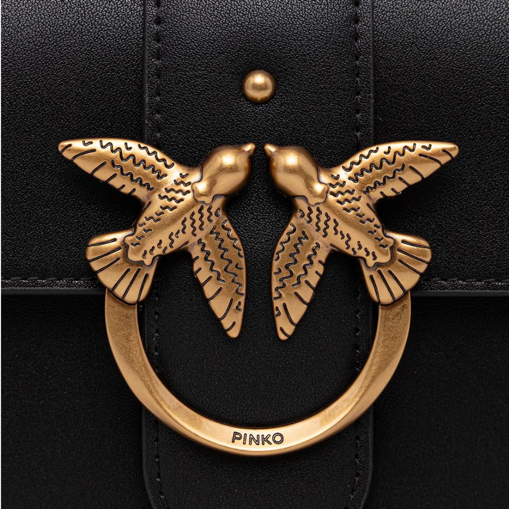 Pinko borsa a tracolla piccola Love Bag in pelle liscia 105856-A0F1/O