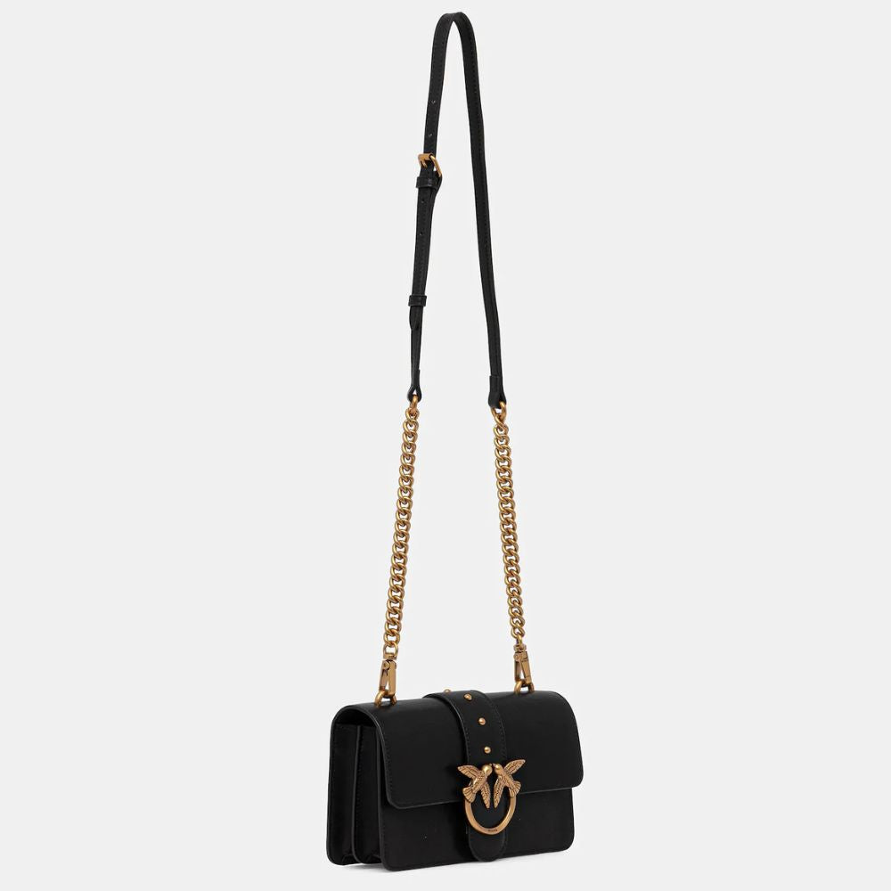 Pinko borsa a tracolla piccola Love Bag in pelle liscia 105856-A0F1/O