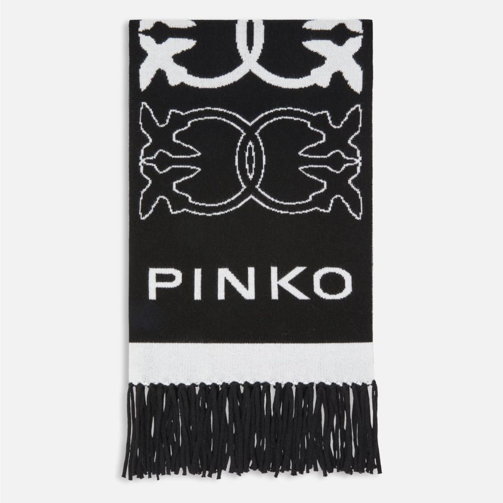 Pinko Sciarpa con logo Love Birds jacquard da donna 105992-A2YO