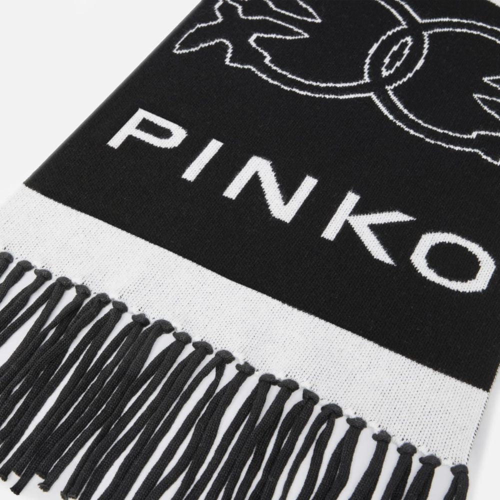 Pinko Sciarpa con logo Love Birds jacquard da donna 105992-A2YO
