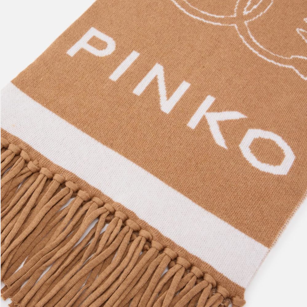 Pinko Sciarpa con logo Love Birds jacquard da donna 105992-A2YO