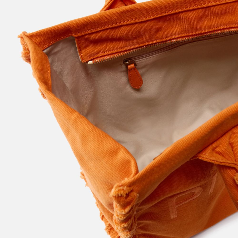 Pinko Borsa shopper media Beach icon logo e dettagli sfrangiati 106673-A3A4