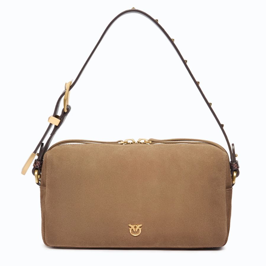 Pinko Borsa bauletto a tracolla media in suede 106761-A3DB
