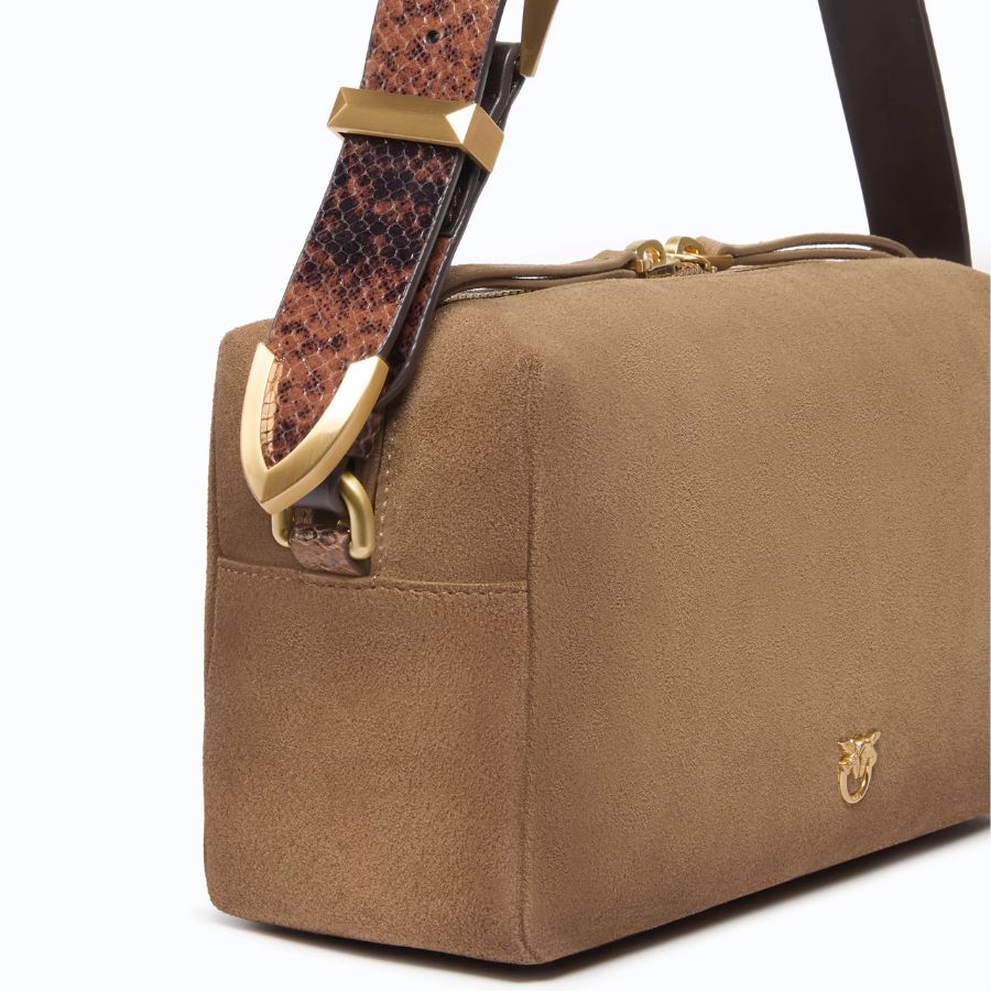 Pinko Borsa bauletto a tracolla media in suede 106761-A3DB