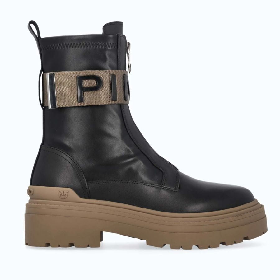 Pinko Stivali platform con logo lettering da donna SD0219P061