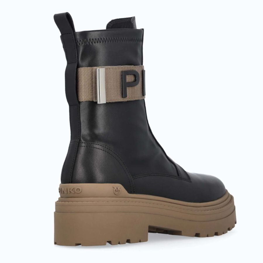 Pinko Stivali platform con logo lettering da donna SD0219P061