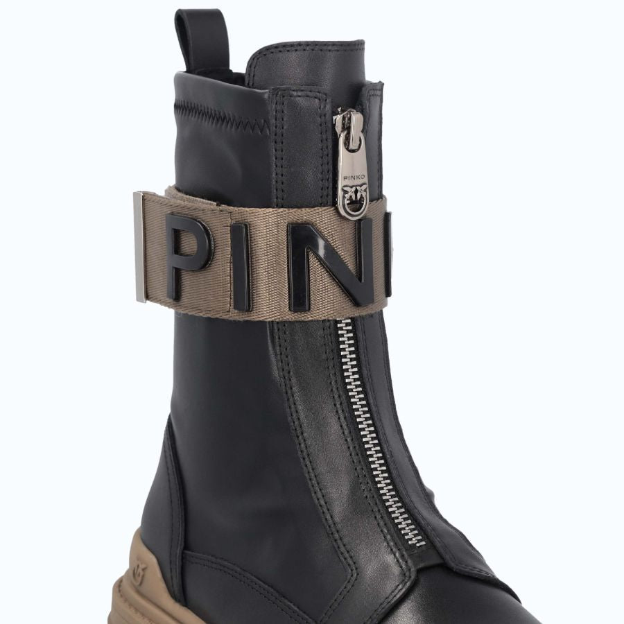 Pinko Stivali platform con logo lettering da donna SD0219P061
