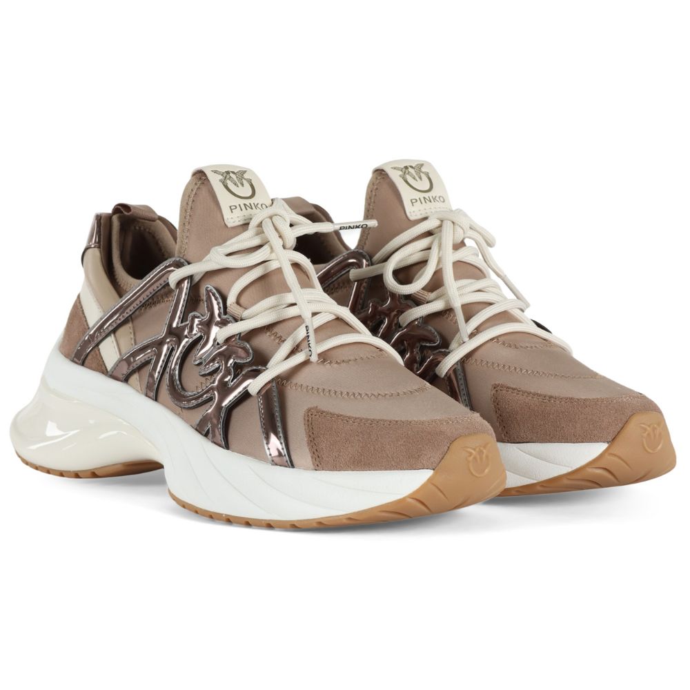 Pinko sneakers donna in pelle e tessuto SS0023T040