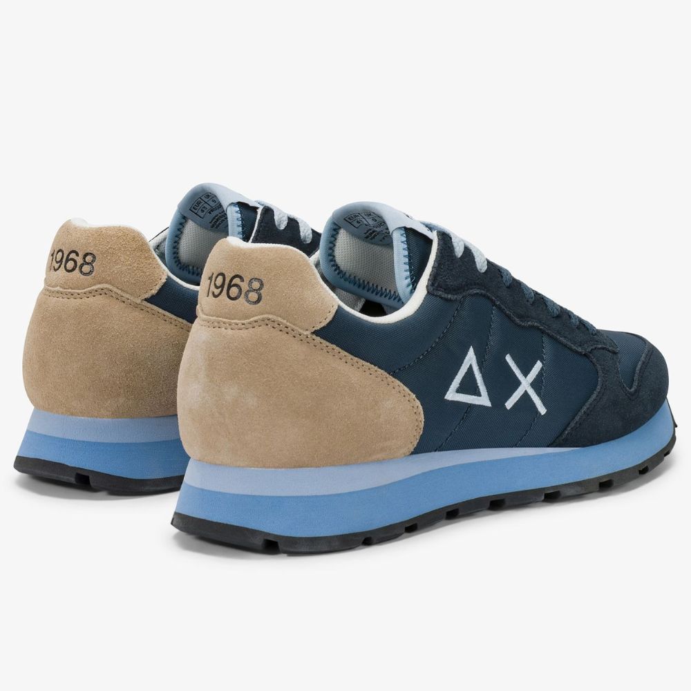 Sun68 Sneaker Tom Multicolor in nylon e suede da uomo Z36106