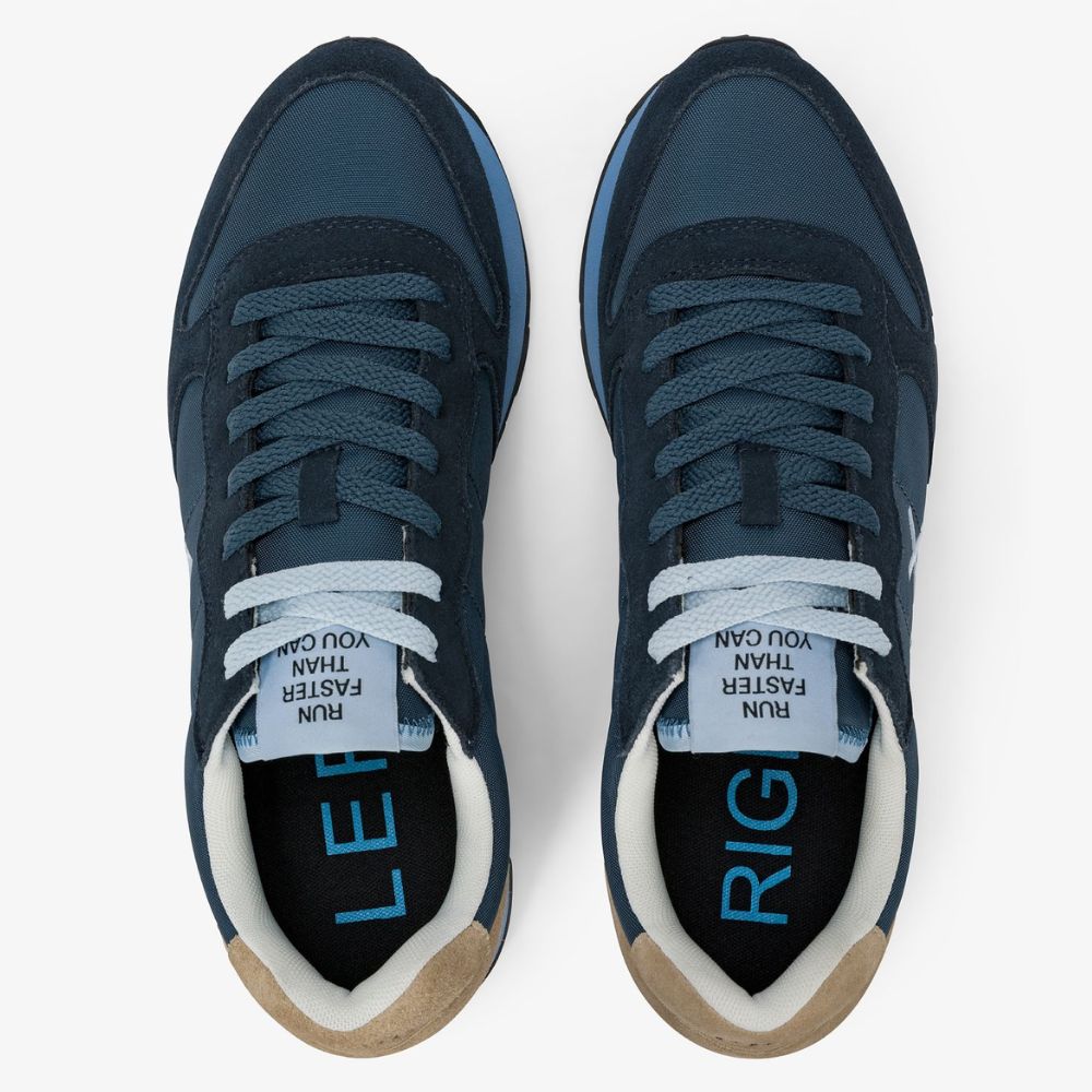 Sun68 Sneaker Tom Multicolor in nylon e suede da uomo Z36106