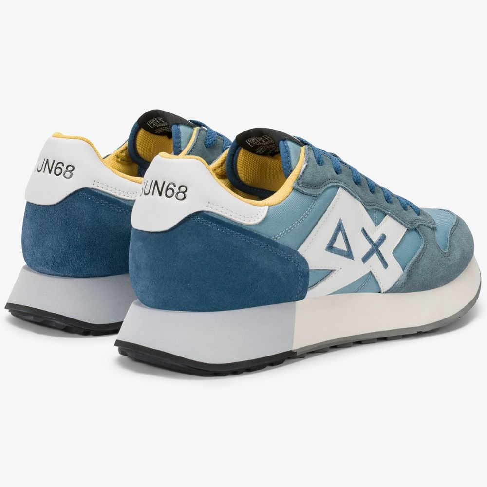 Sun68 Sneaker Jaki 2.0 Solid in nylon e suede da uomo Z36115