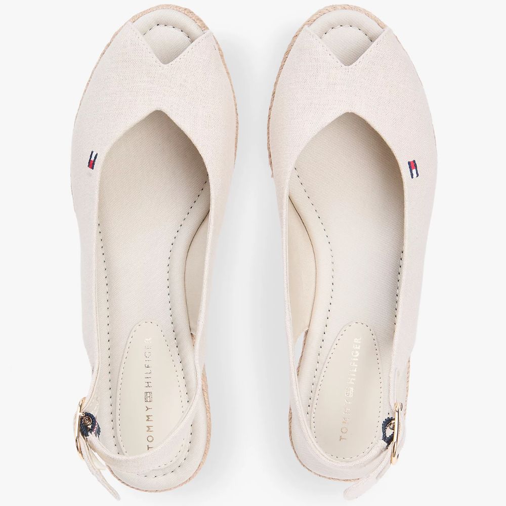 Tommy Hilfiger Espadrillas in canapa con plateau da donna FW0FW09228