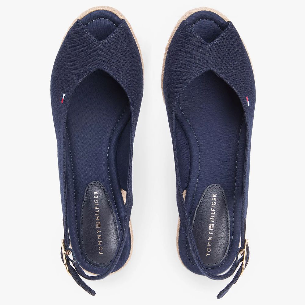 Tommy Hilfiger Espadrillas in canapa con plateau da donna FW0FW09228