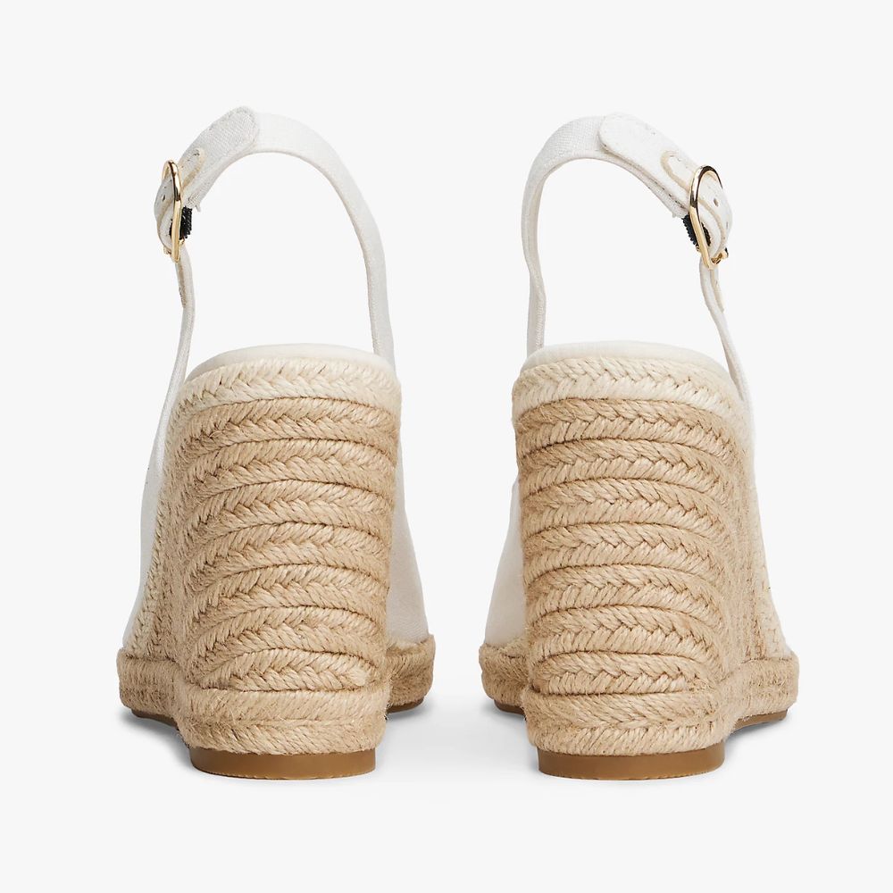 Tommy Hilfiger Espadrillas in canapa con plateau da donna FW0FW09343
