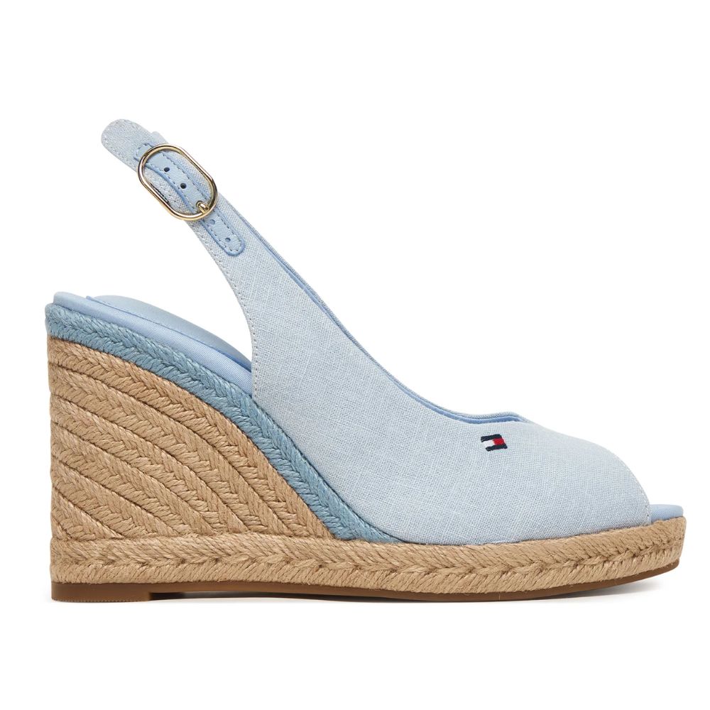 Tommy Hilfiger Espadrillas in canapa con plateau da donna FW0FW09343