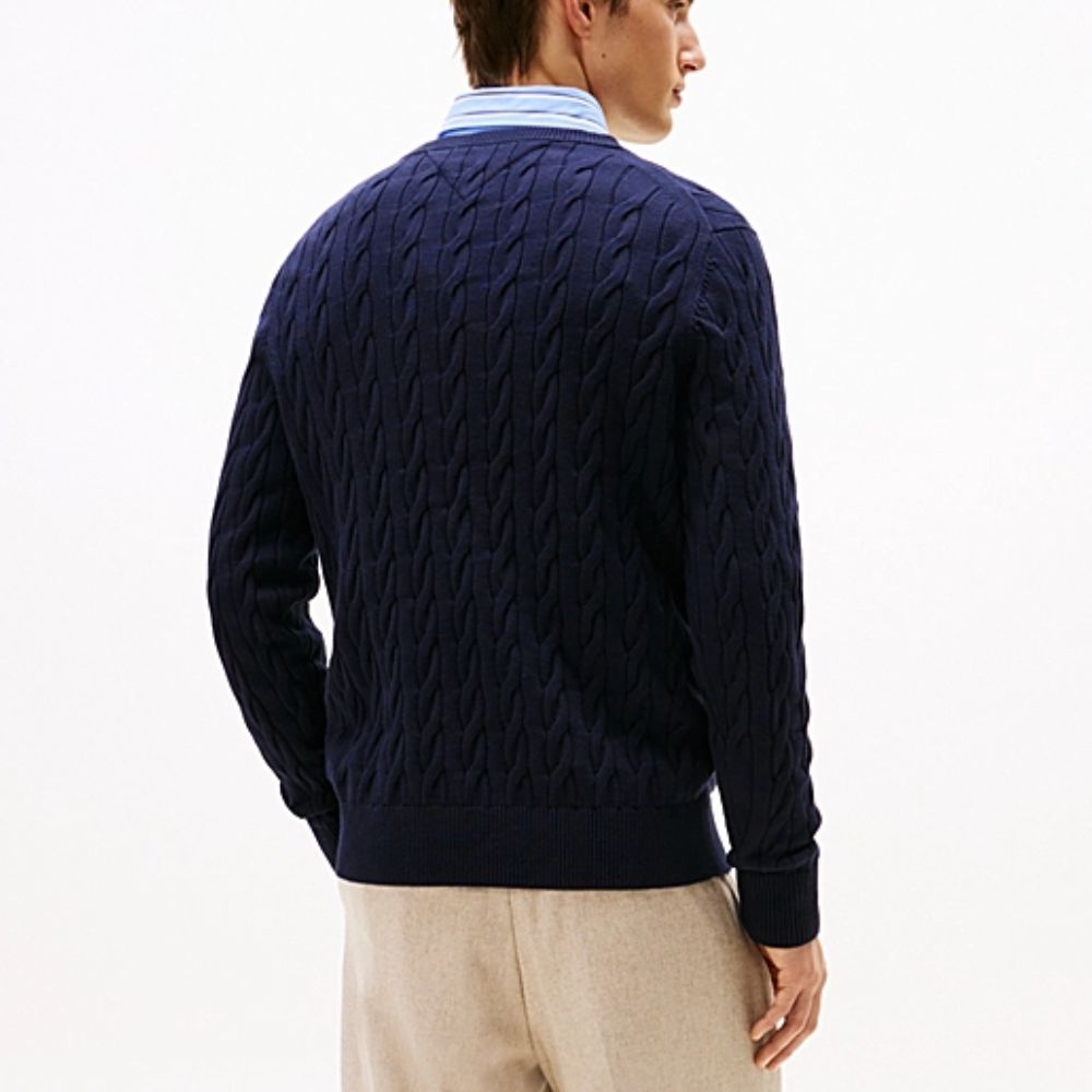 Tommy Hilfiger Pullover in maglia intrecciata da uomo MW0MW33132