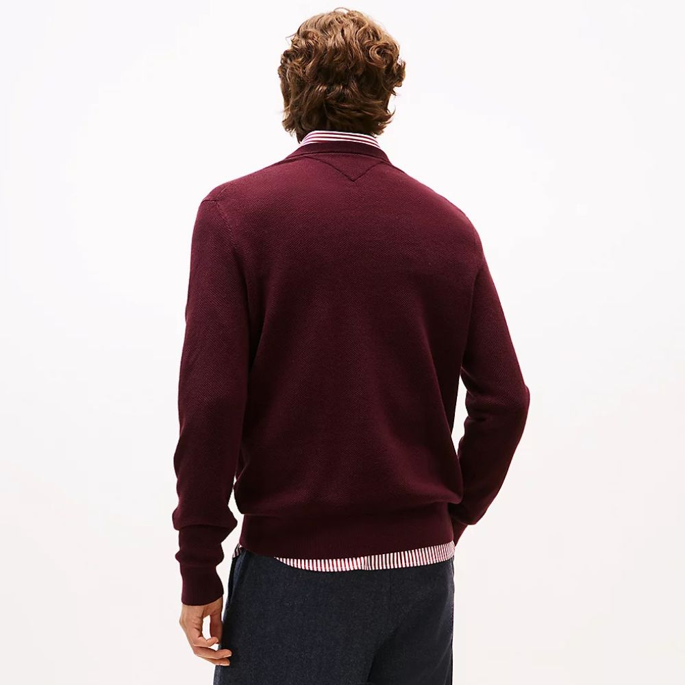 Tommy Hilfiger pullover tramato da uomo MW0MW36347