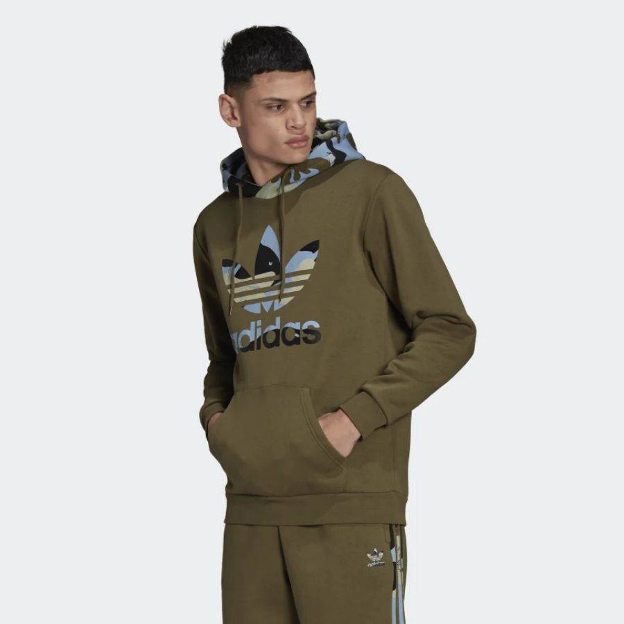 FELPA UOMO ADIDAS CAMO HOODY H13474
