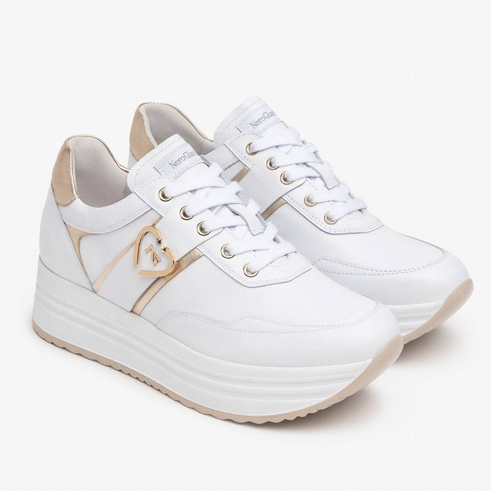 Nerogiardini sneakers da donna in pelle