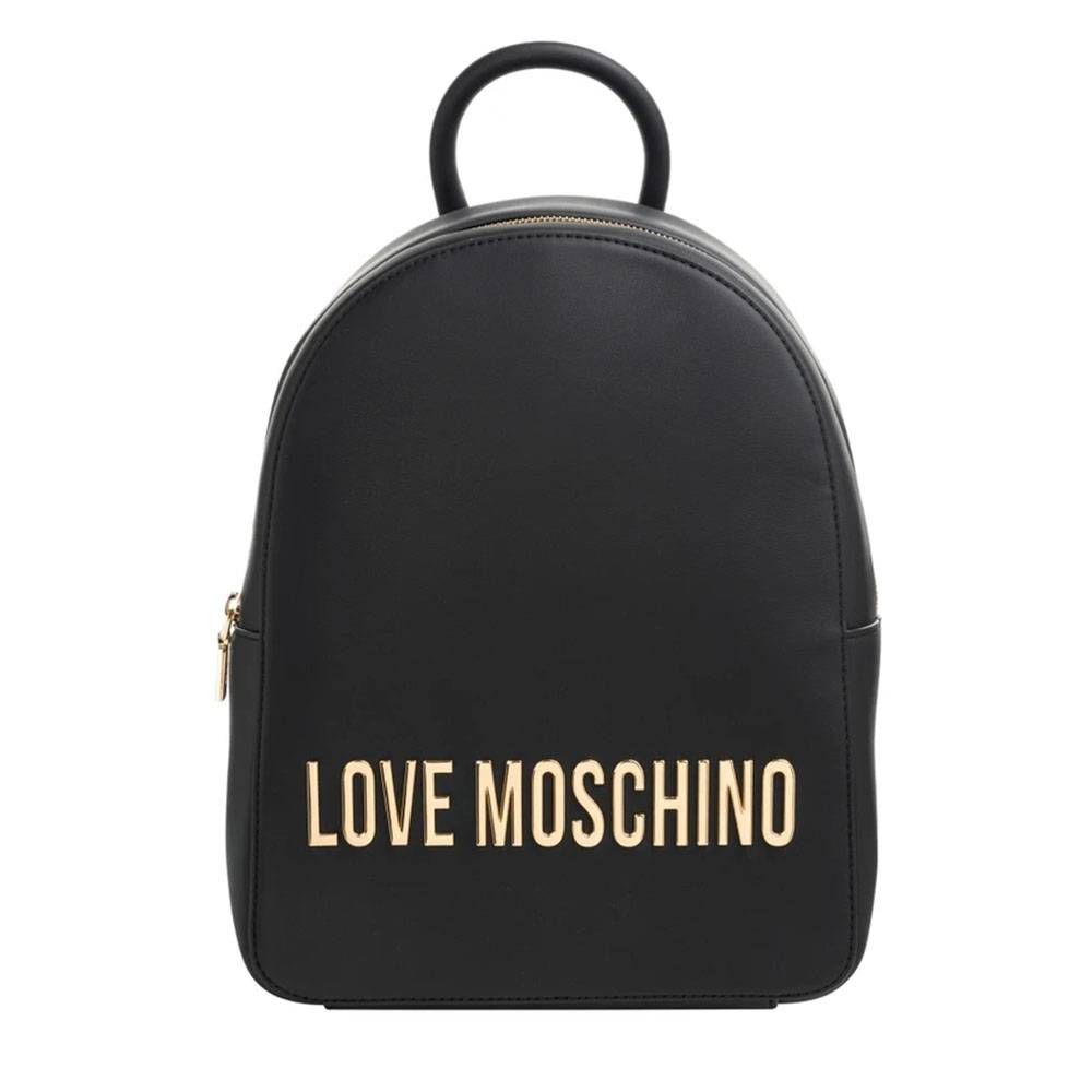 Love Moschino zaino da donna in ecopelle con logo oro